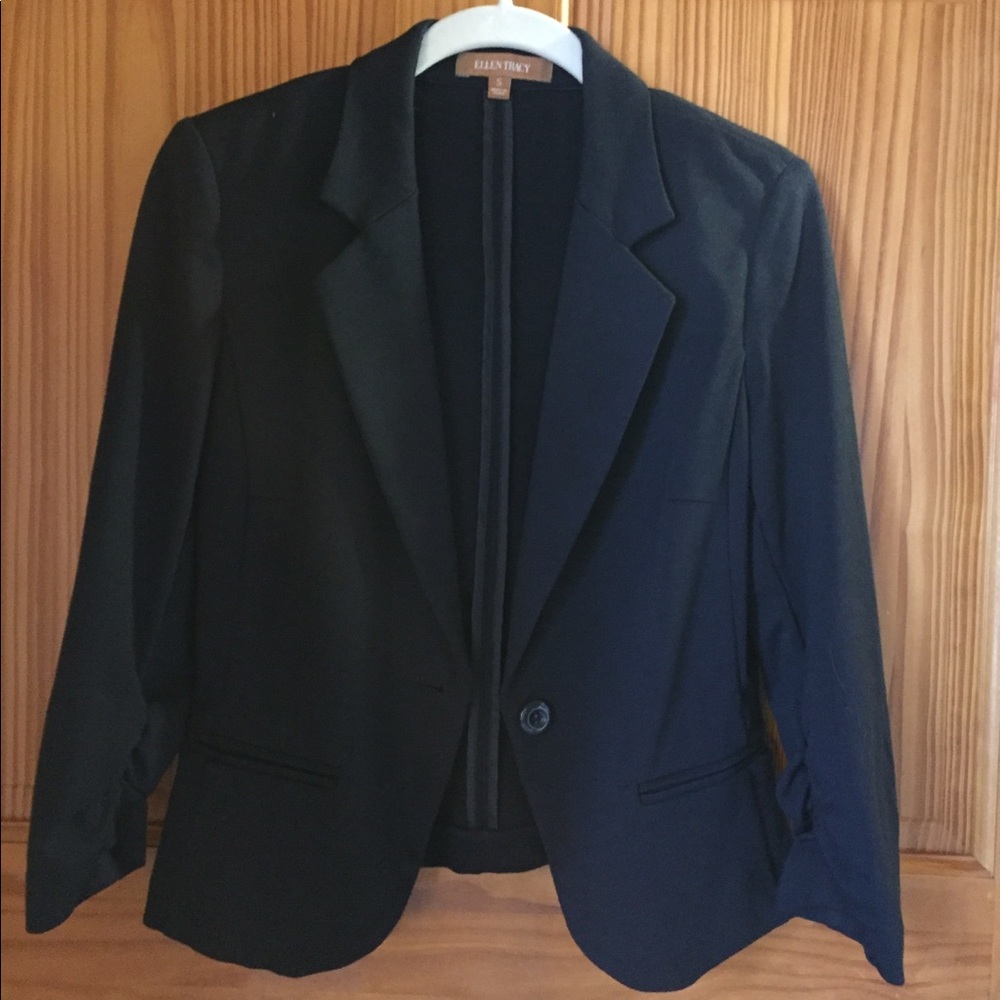 Ellen Tracy Navy 3/4 length navy jacket